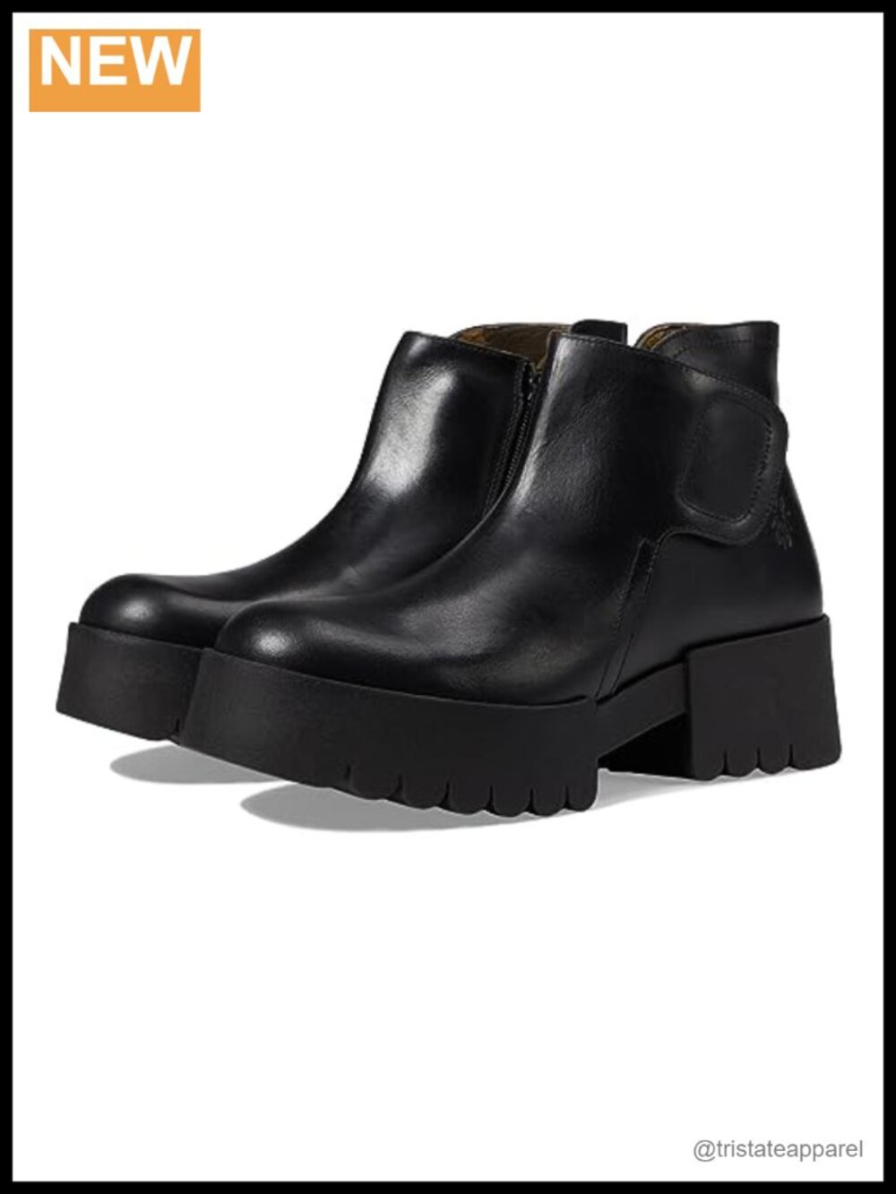 Leather Ankle Bootie Block Heel Zip Closure Water Resistant Handmade Shoes